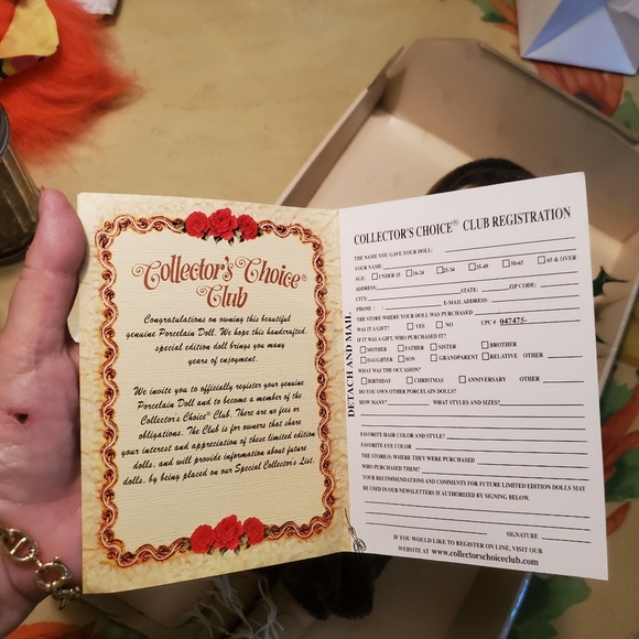 Porcelain Christmas Boy Doll - Picture 3 of 12